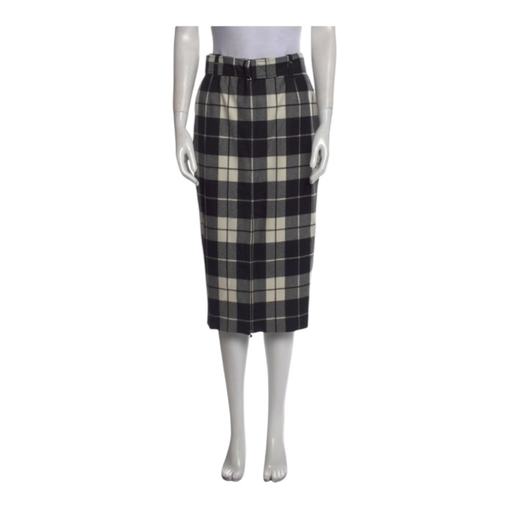 Plaid Black and White Women's Skirt